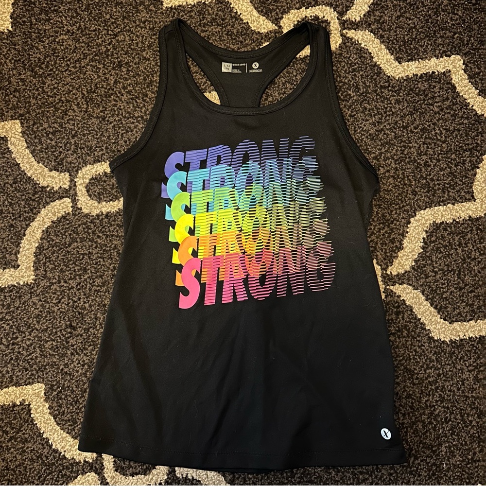 Girls L Xersion Rainbow Strong Tank Top